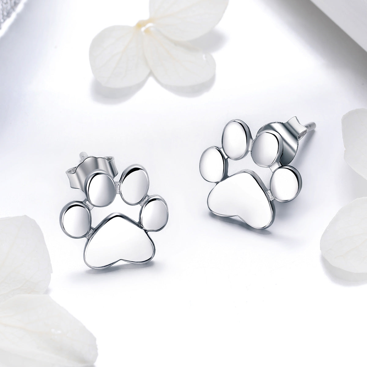 925 Sterling Silver Platinum Plated Earrings for Women DestGlow