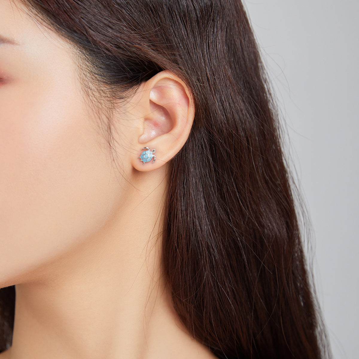 925 Sterling Silver Earrings for Women - Pavé Setting CZ with Enamel Process - 1cm DestGlow