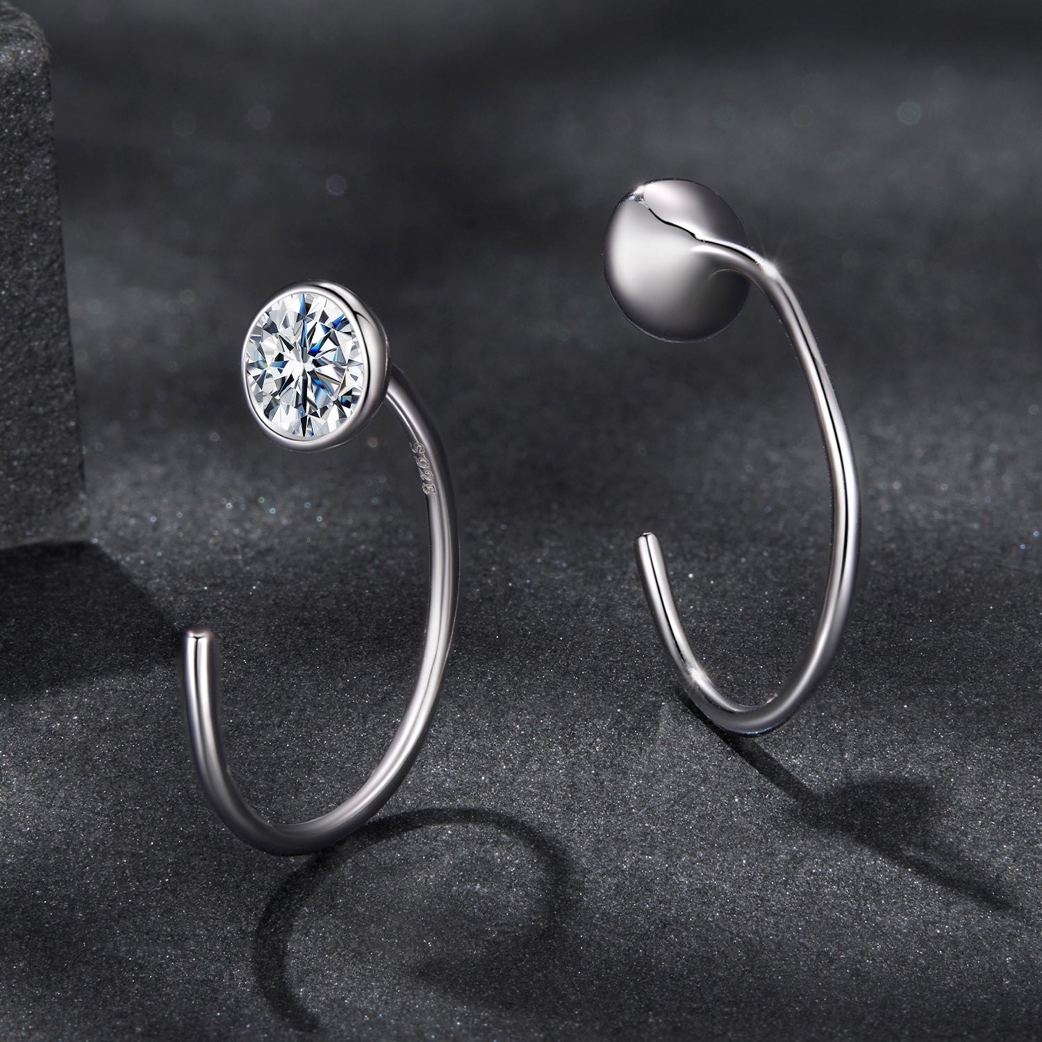 925 Sterling Silver Moissanite 0.3 Carat Earrings for Women DestGlow