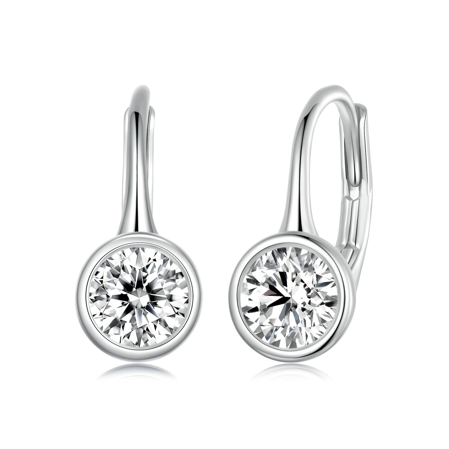 925 Sterling Silver 0.50 Carat Moissanite Earrings for Women DestGlow