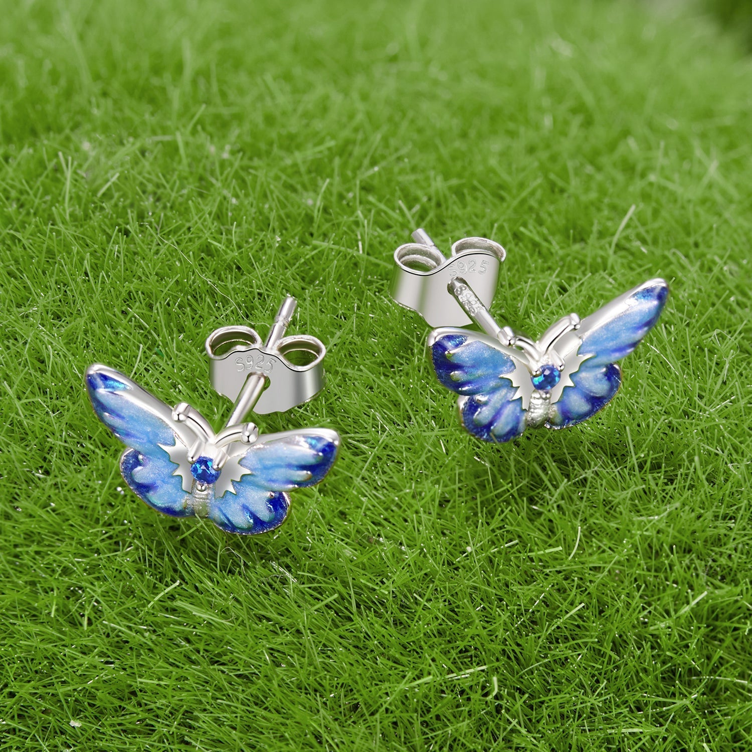 925 Sterling Silver Enamel Pavé Cz Earrings for Women DestGlow