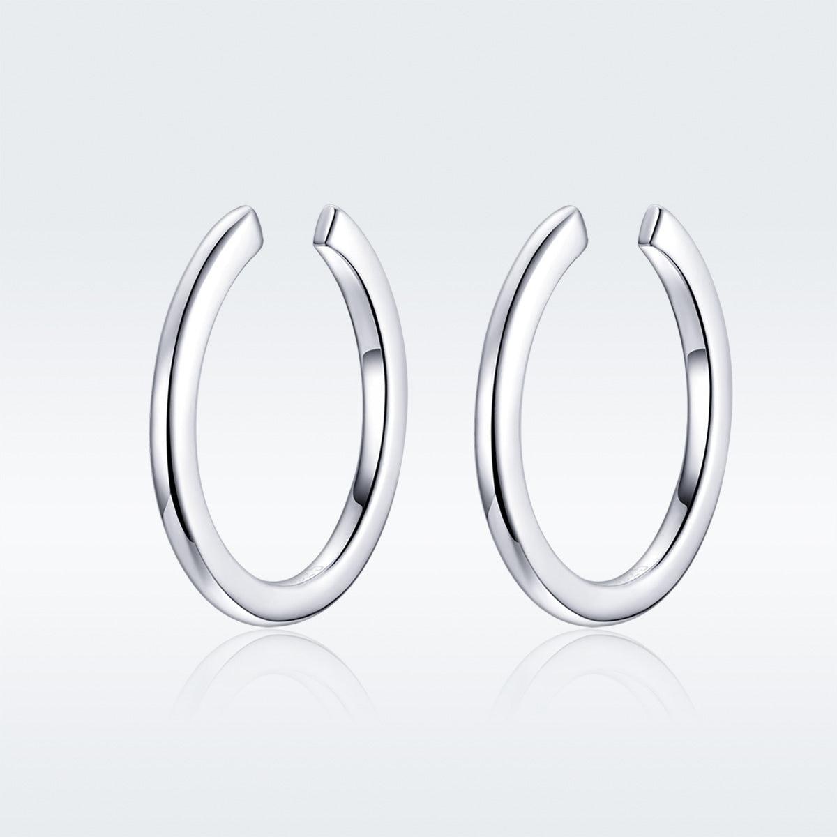 925 Sterling Silver Earrings with Platinum Plating, 1.3cm for Women DestGlow