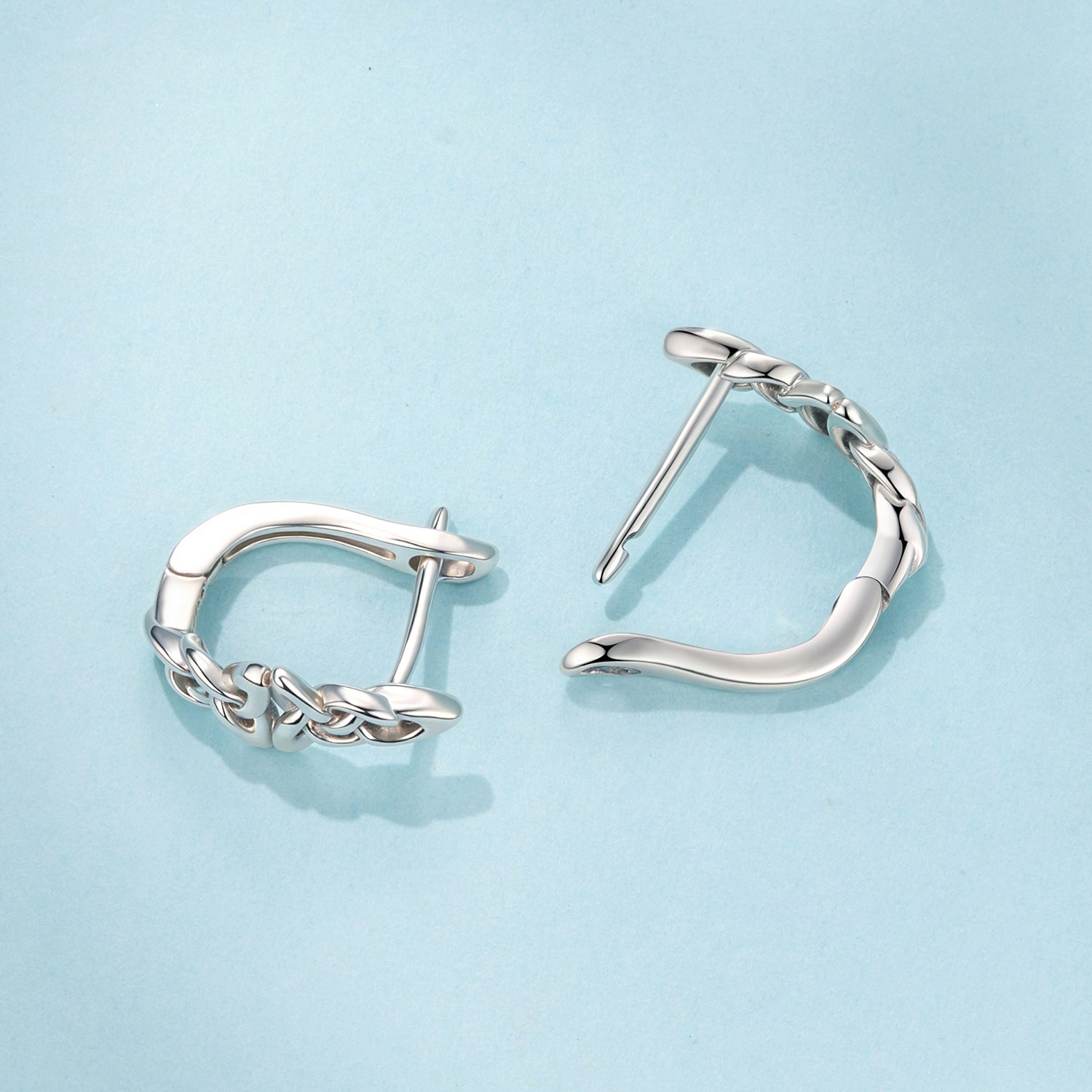 925 Sterling Silver Oxidized Silver Hoop Earrings 1.4*0.5cm for Women DestGlow