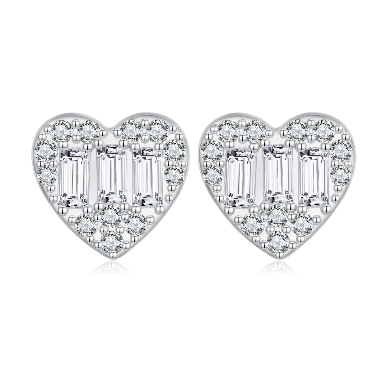 925 Sterling Silver Earrings with Pavé Set CZ DestGlow
