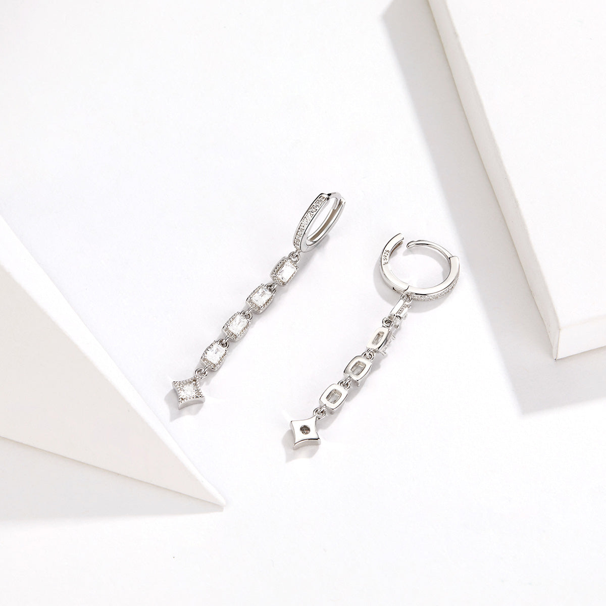 925 Sterling Silver Earrings with Pavé Set CZ DestGlow