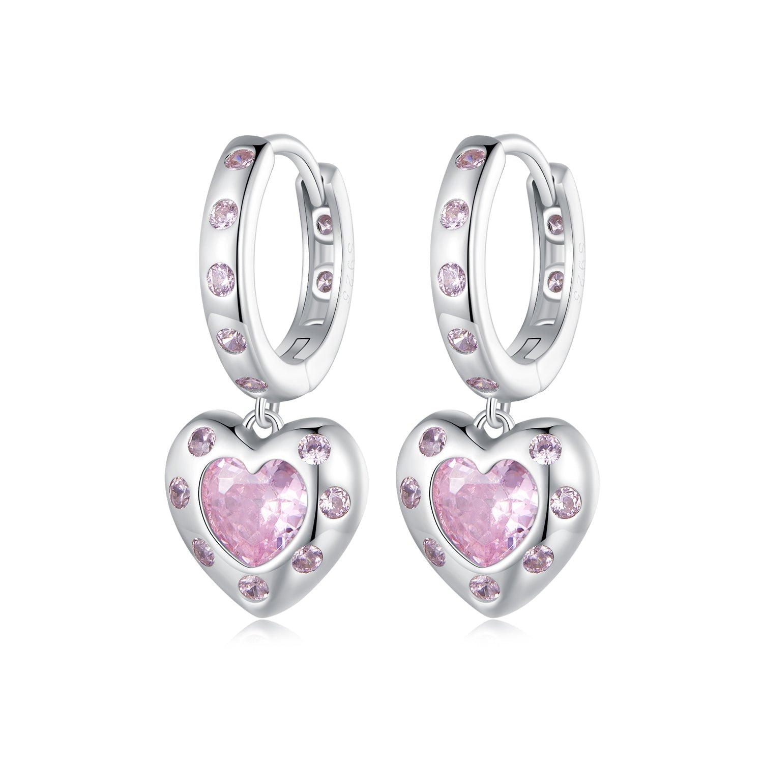 925 Sterling Silver Pavé Setting CZ Earrings for Women DestGlow
