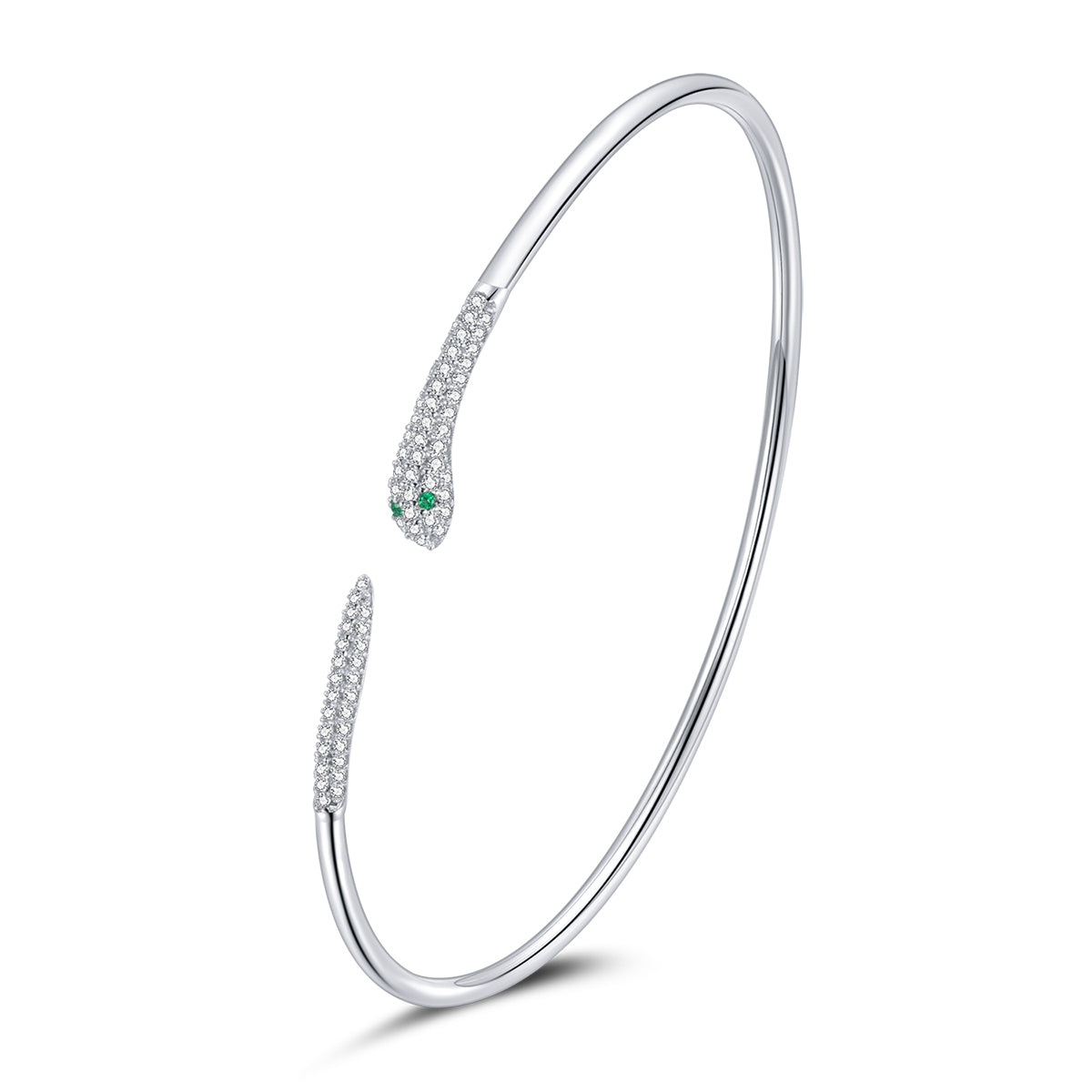 S925 Sterling Silver Bracelet with Pavé Setting CZ 6cm Diameter for Women DestGlow