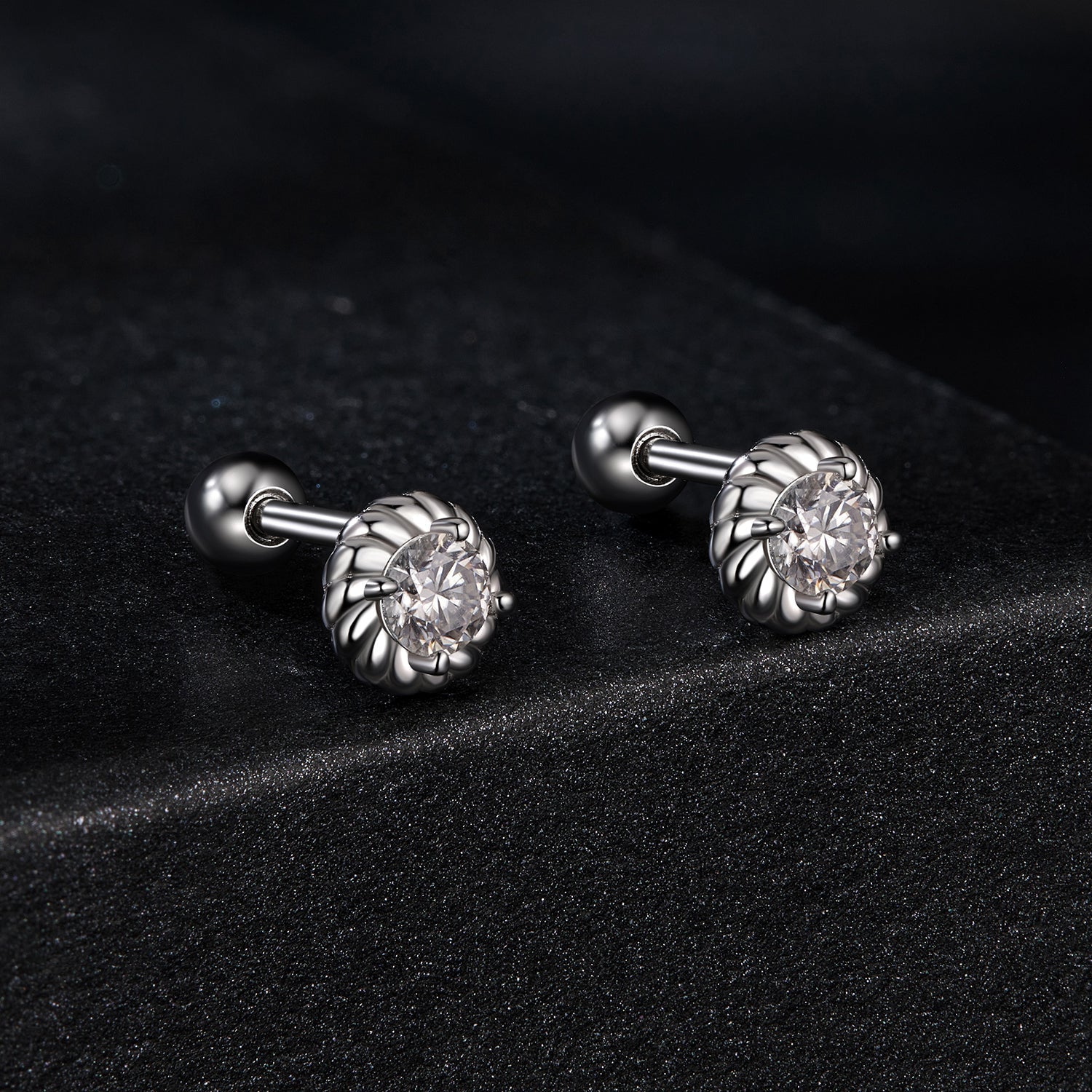 925 Sterling Silver 3mm Moissanite Earrings for Women DestGlow