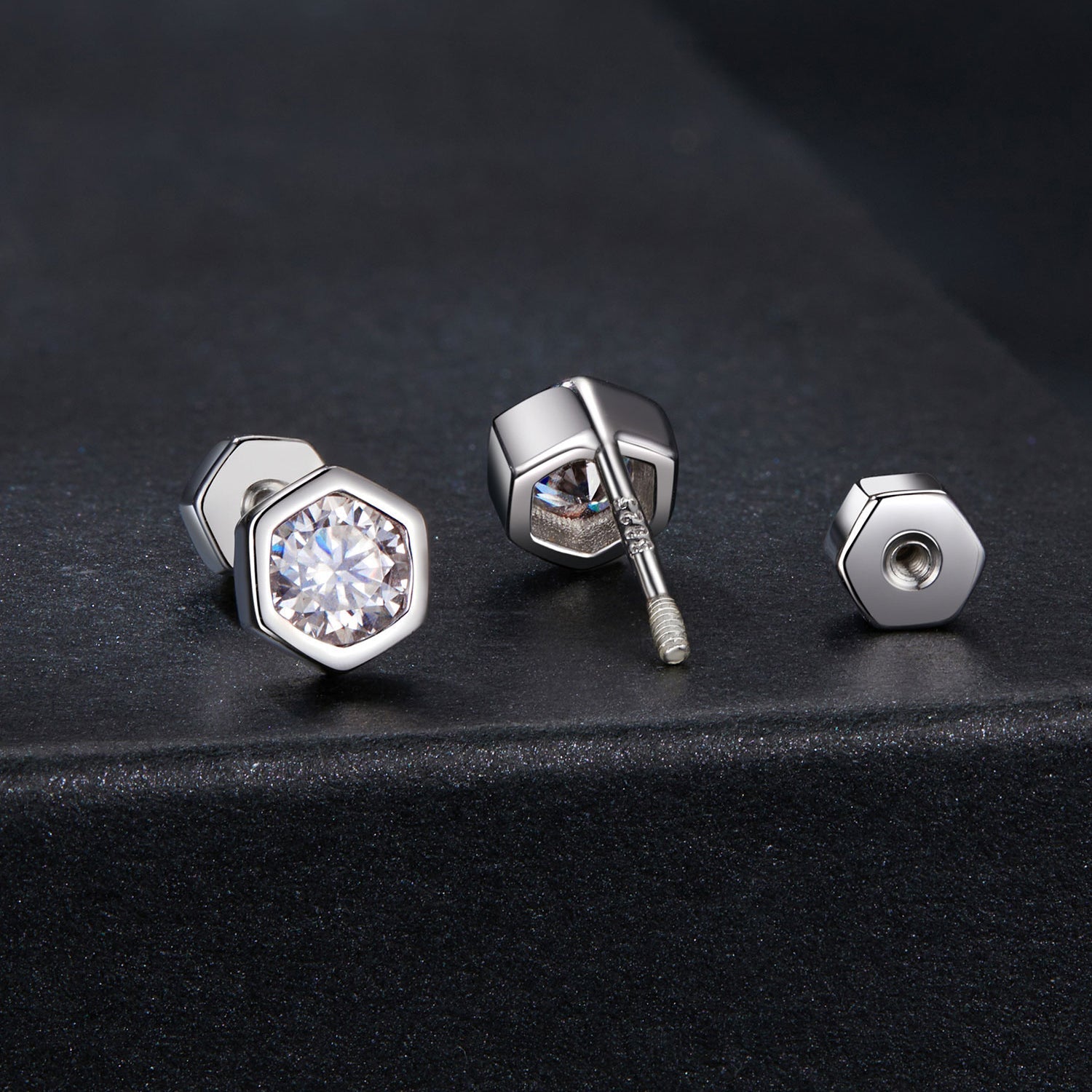 925 Sterling Silver 0.3 Carat Moissanite Earrings for Women DestGlow