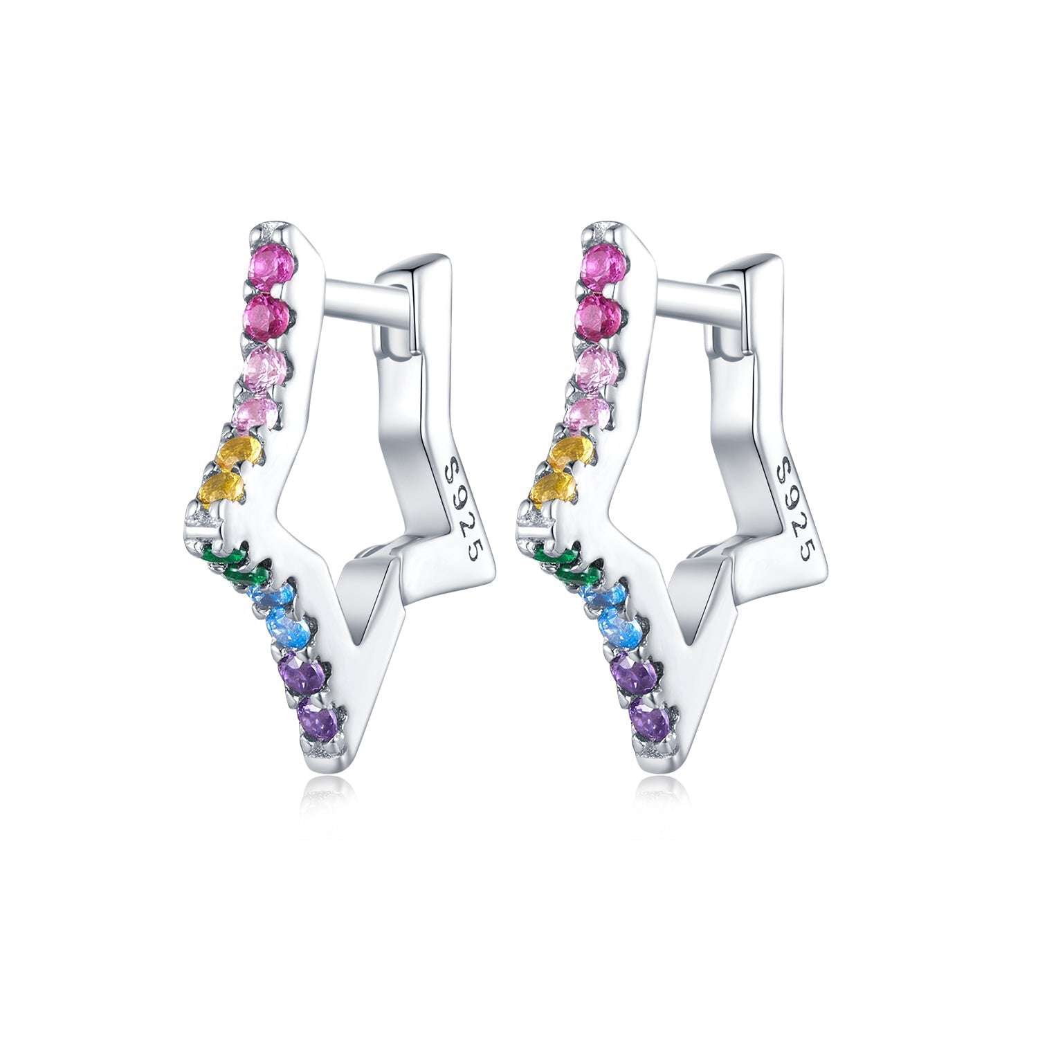 925 Sterling Silver Earrings with Pavé Setting CZ for Women DestGlow