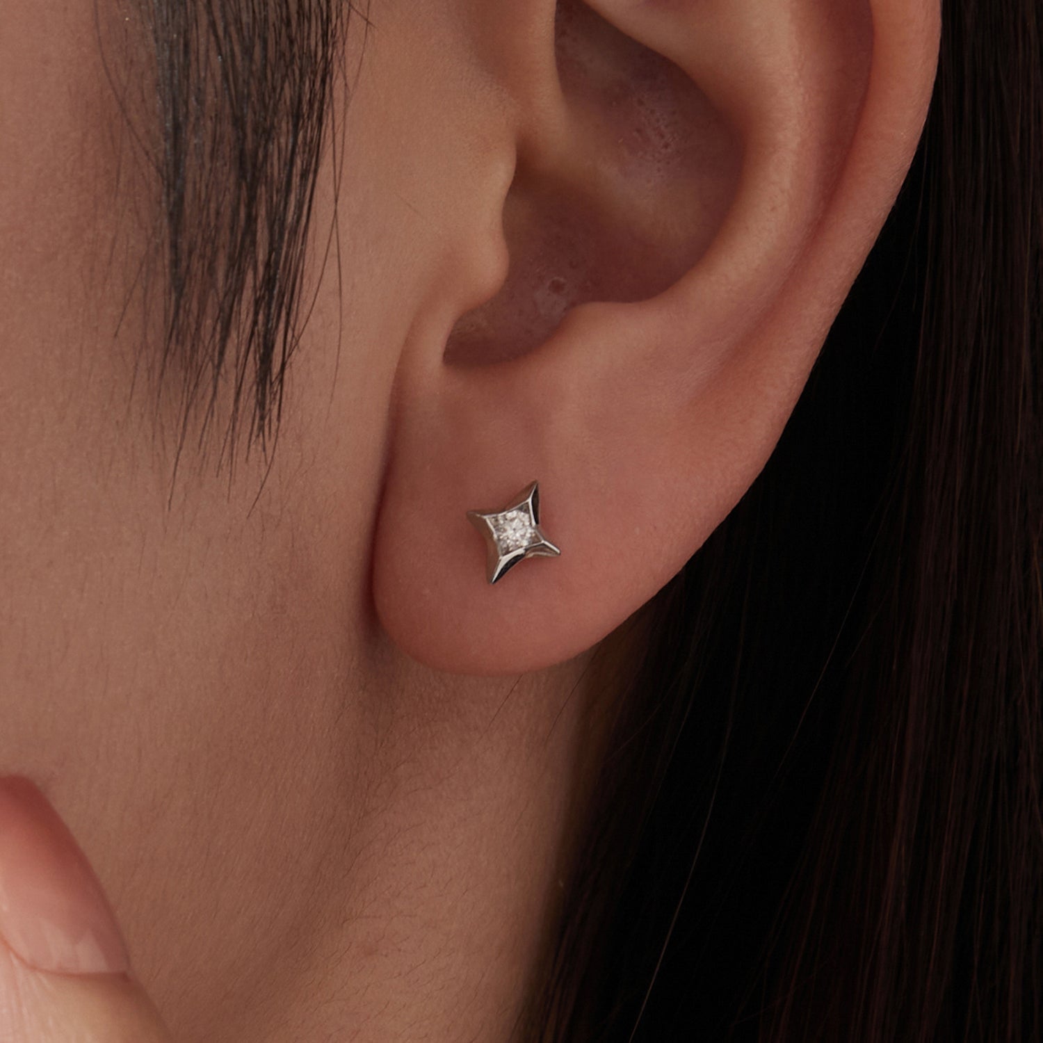 925 Sterling Silver Moissanite Earrings 0.8cm for Women DestGlow