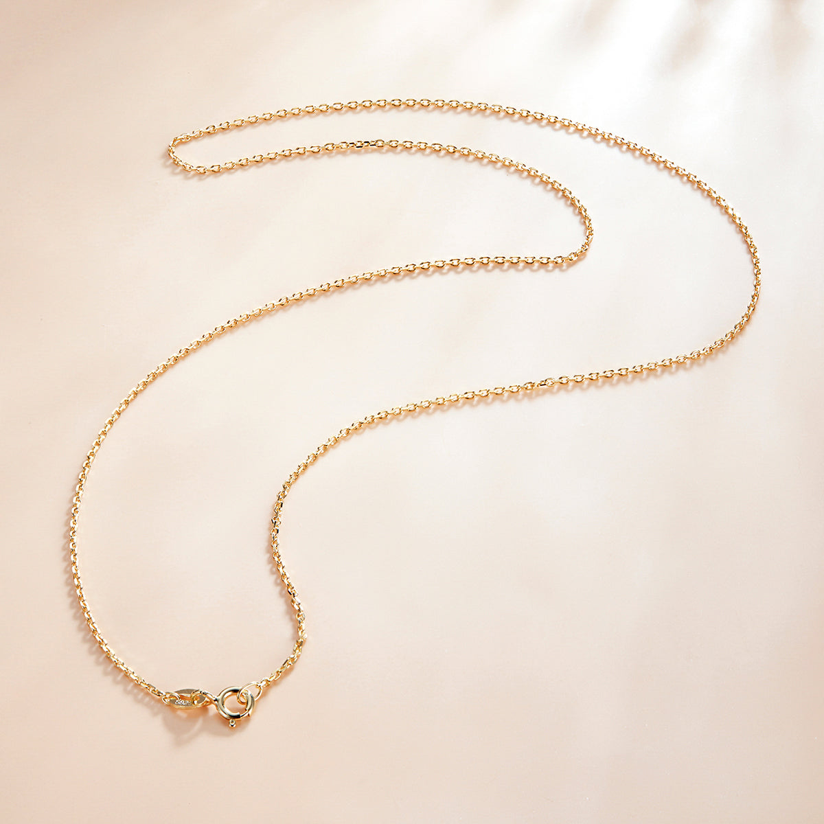 925 Sterling Silver Gold Plated 40cm Necklace for Women DestGlow