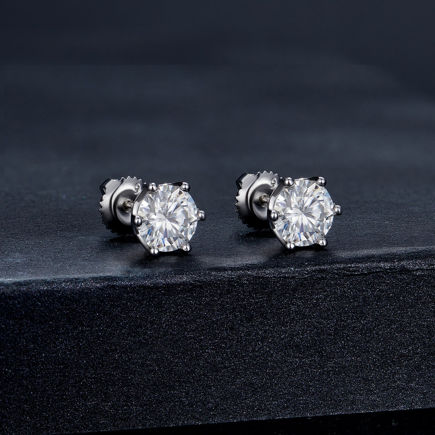 925 Sterling Silver Moissanite Earrings for Women DestGlow