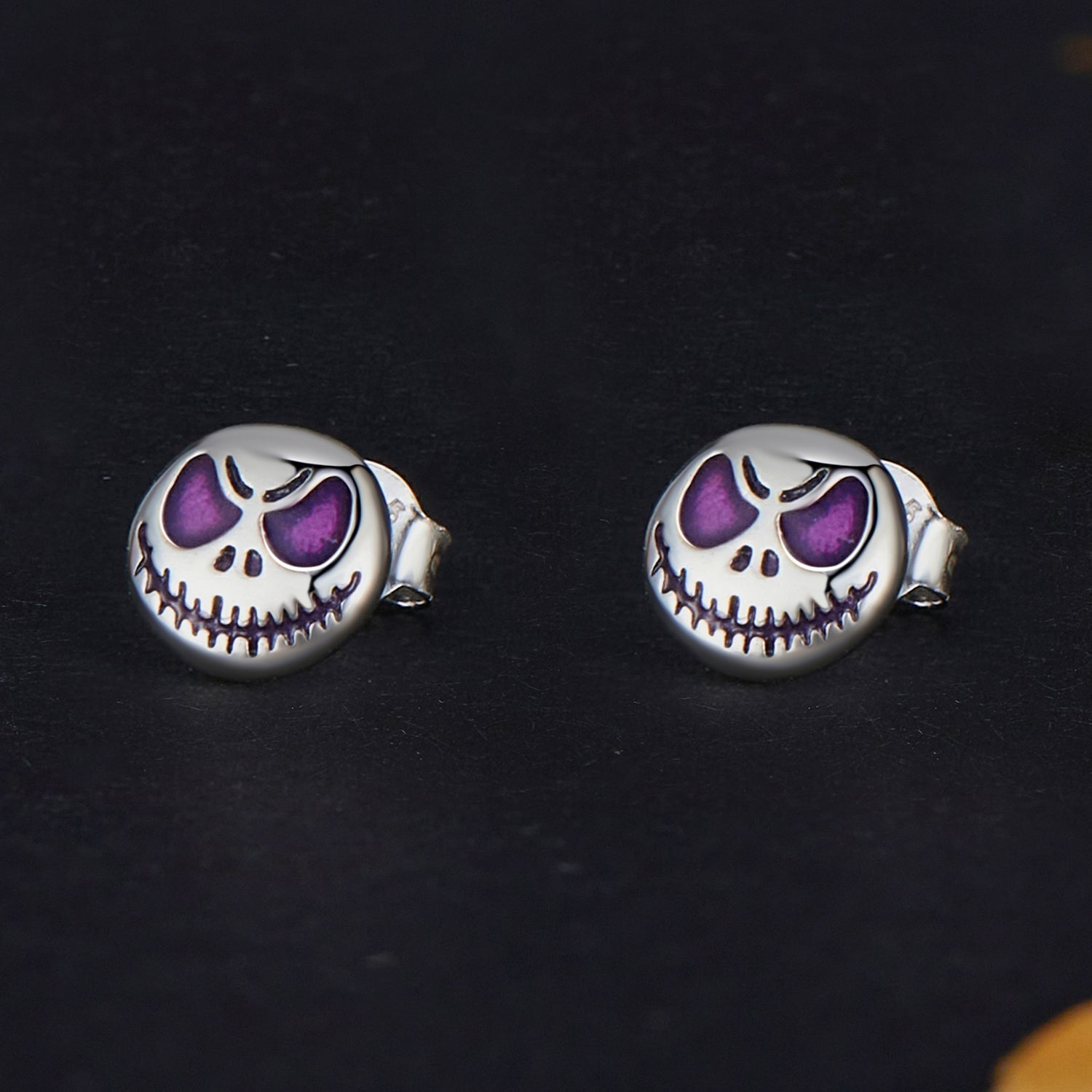 925 Sterling Silver Enamel Oxidized Earrings - 8mm for Women DestGlow