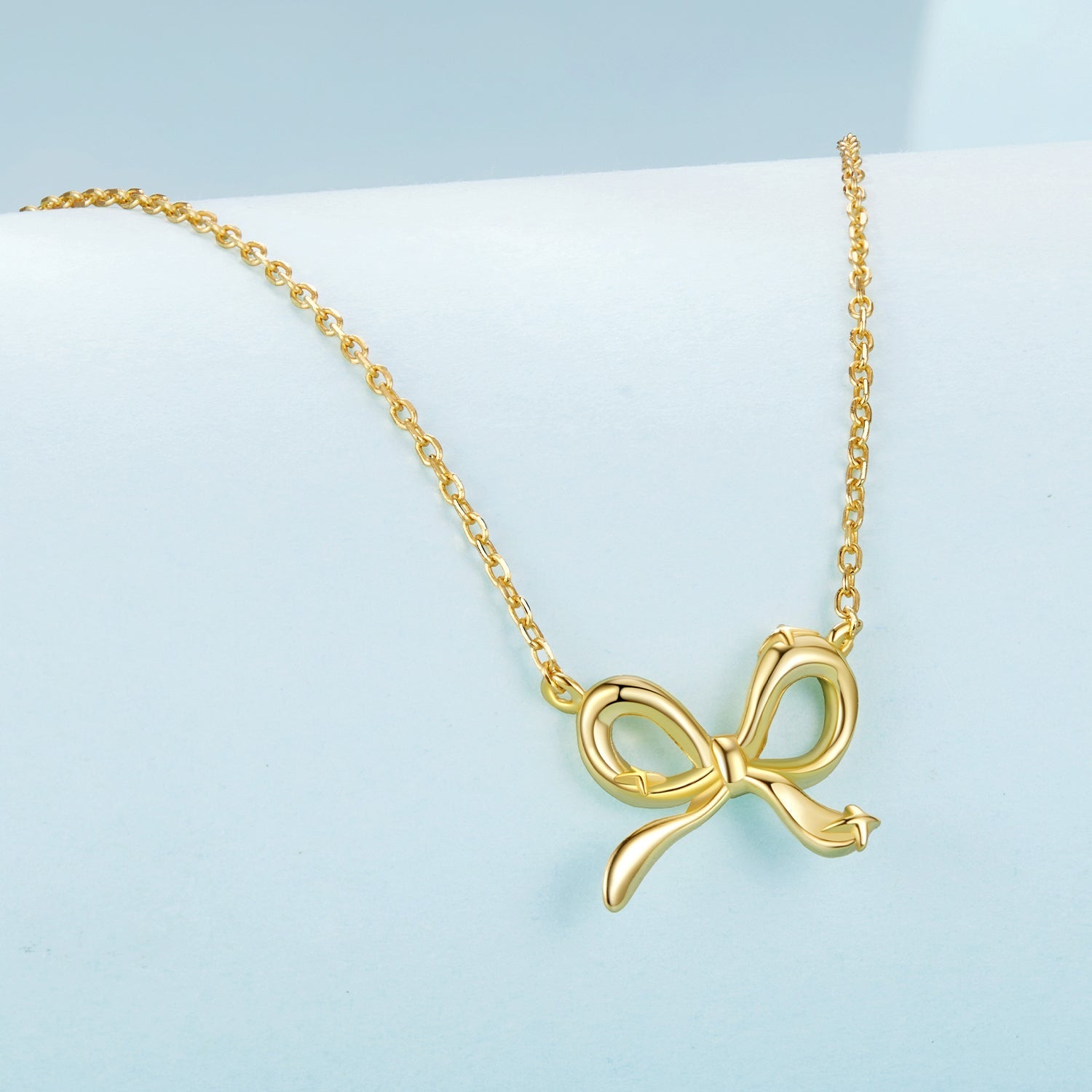 925 Sterling Silver Plated White Gold 40+5cm Adjustable Necklace for Women DestGlow