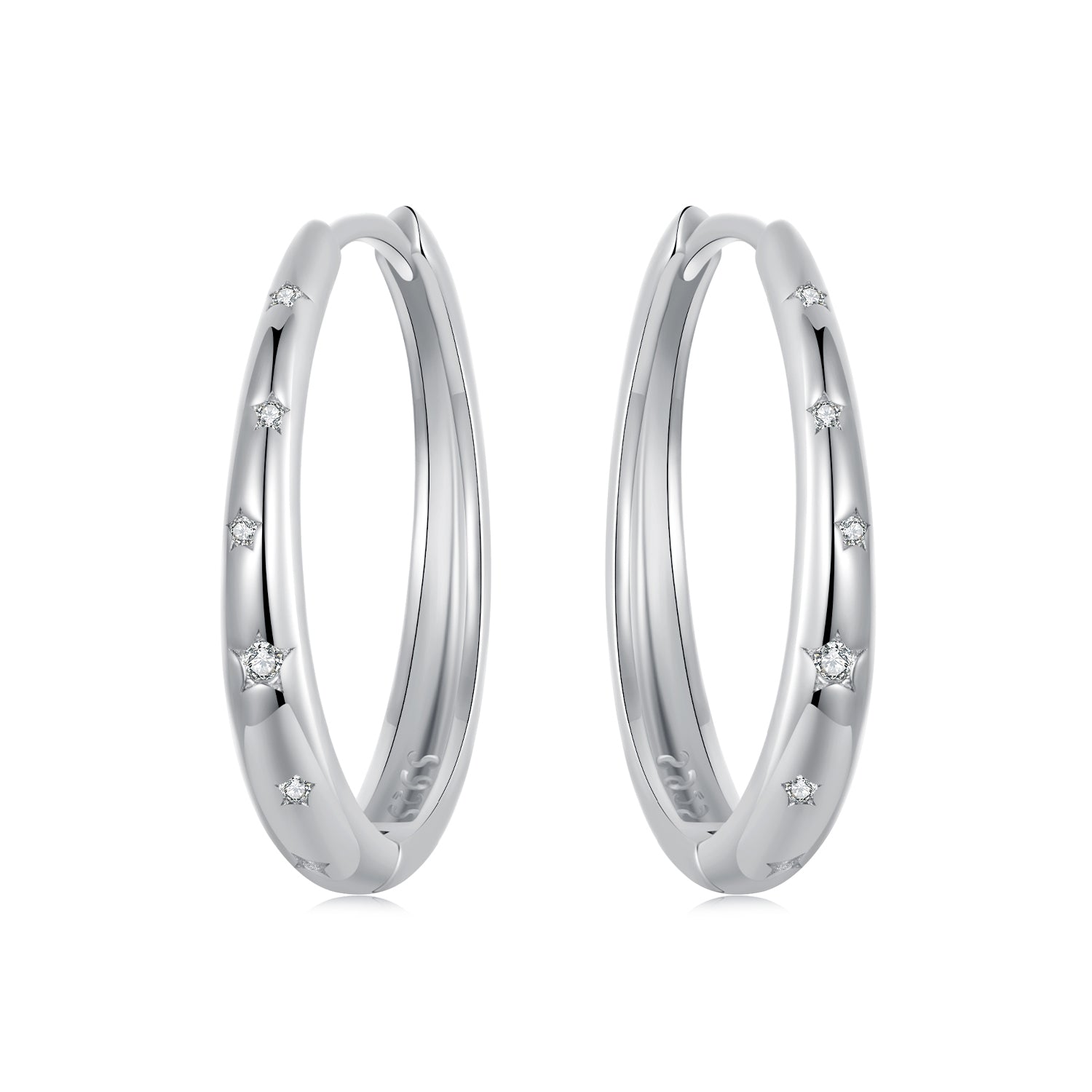 925 Sterling Silver Earrings with Pavé Setting CZ for Women DestGlow
