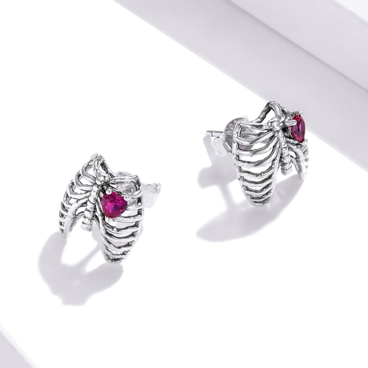 925 Sterling Silver Oxidized Pavé Setting CZ Earrings - 1x1cm for Women DestGlow