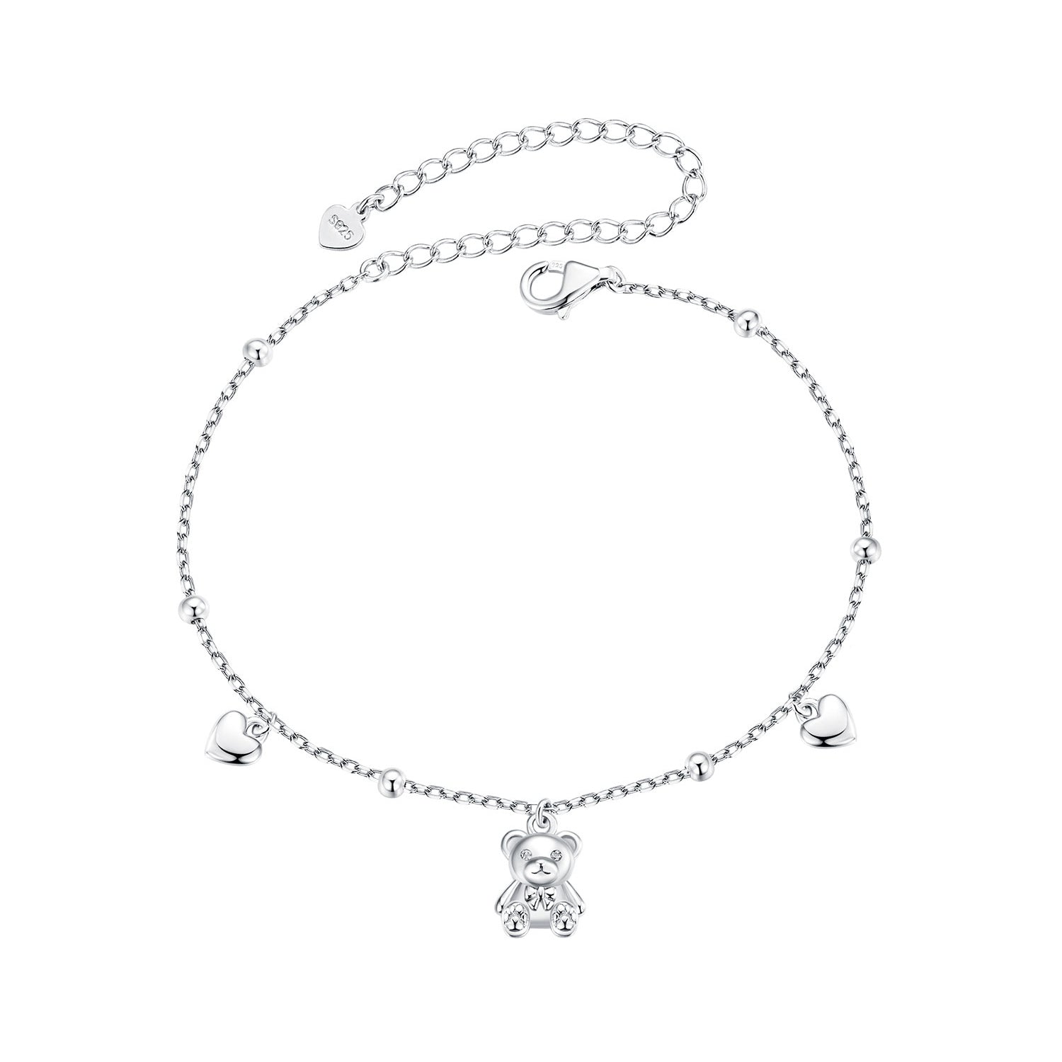 925 Sterling Silver Bracelet with Pavé Setting CZ, 150+60mm Length for Women DestGlow