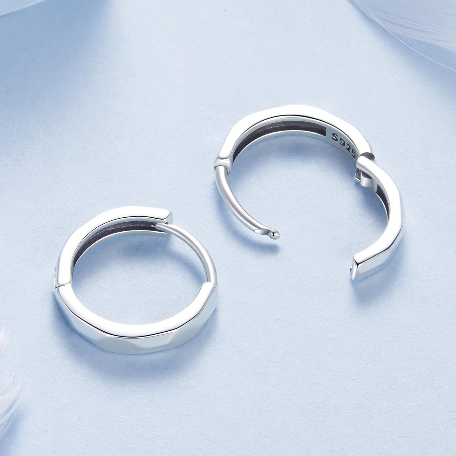 925 Sterling Silver Earrings 1.3*0.3cm for Women DestGlow