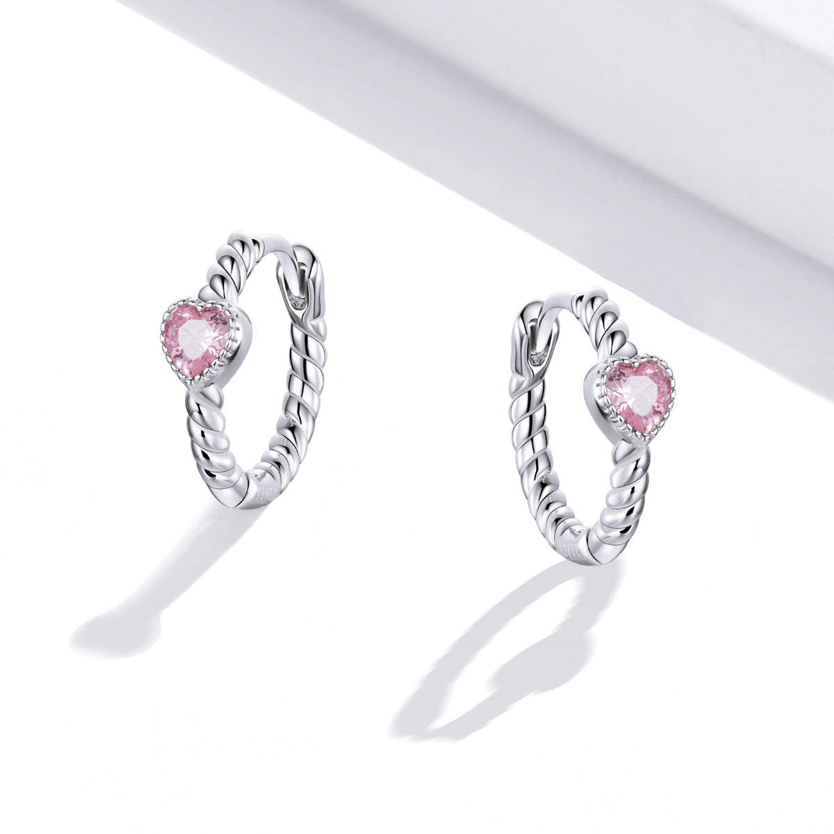 925 Sterling Silver CZ Earrings with Pavé Setting 1.3cm for Women DestGlow