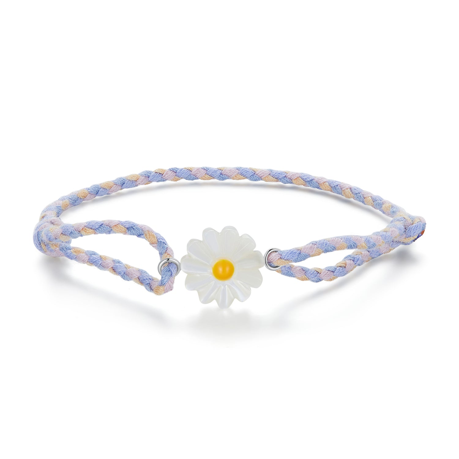 925 Sterling Silver Plated Platinum Deep Seashell Bracelet 24cm Adjustable for Women DestGlow