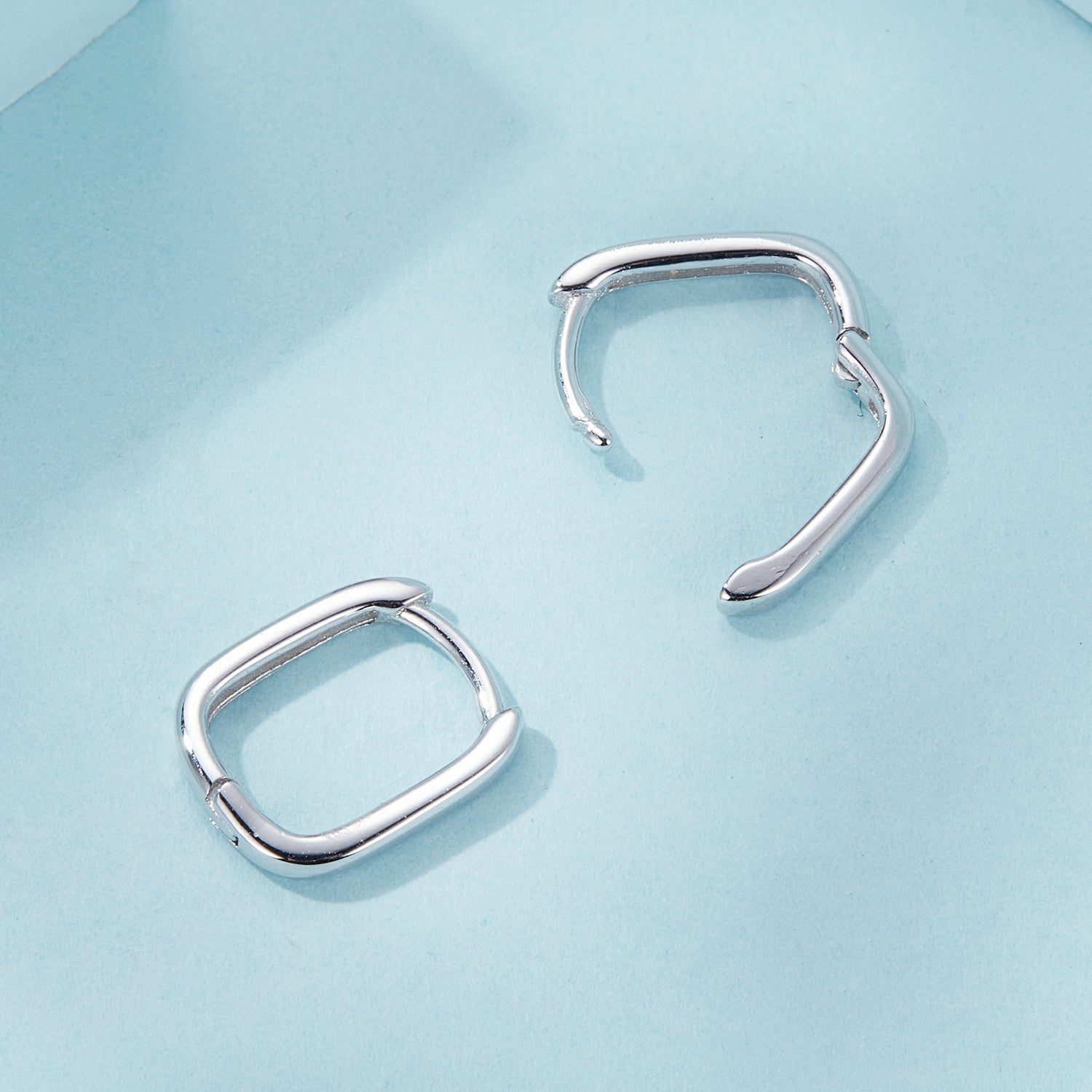 925 Sterling Silver Earrings 10*2mm with White Gold Plating for Women DestGlow