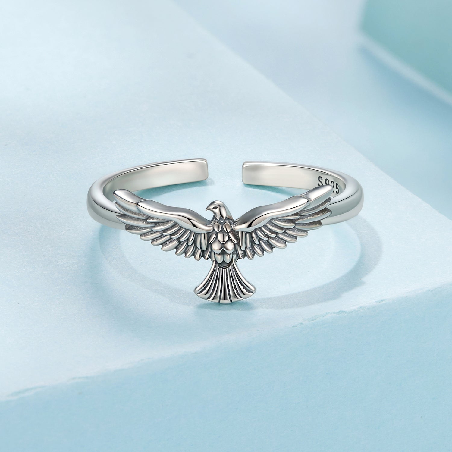 925 Sterling Silver Oxidized Ring for Men DestGlow