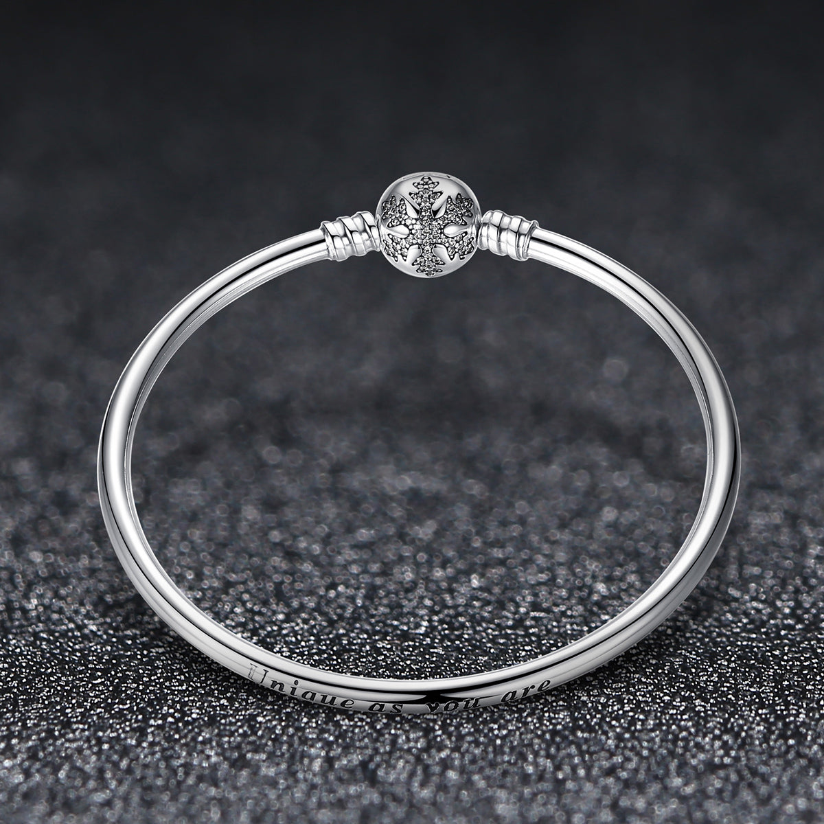 925 Sterling Silver 5.8CM Diameter and 0.3CM Thick Bracelet for Women DestGlow