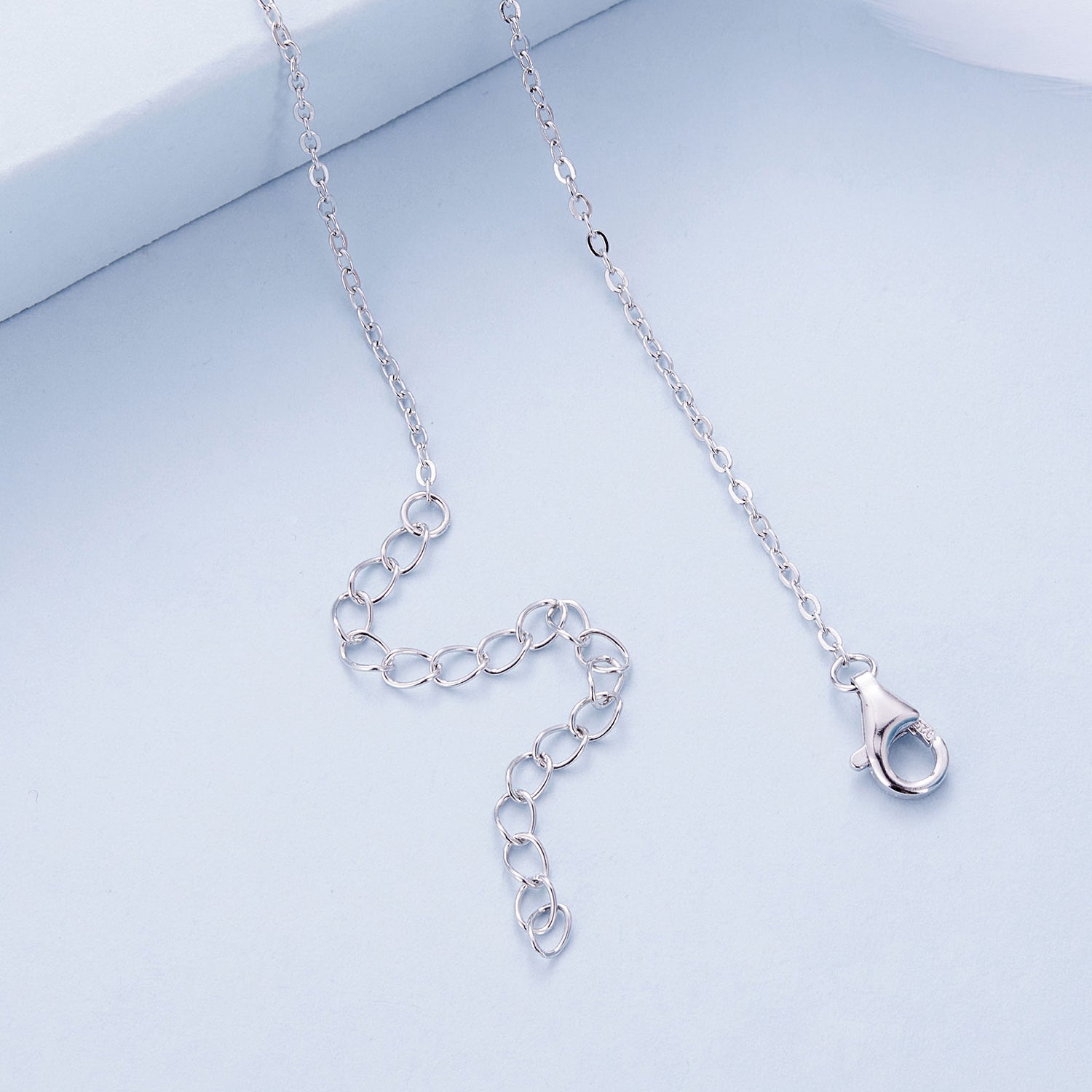 925 Sterling Silver Necklace with Quality Shell Pearl & Platinum Plating, 380mm Length for Women DestGlow