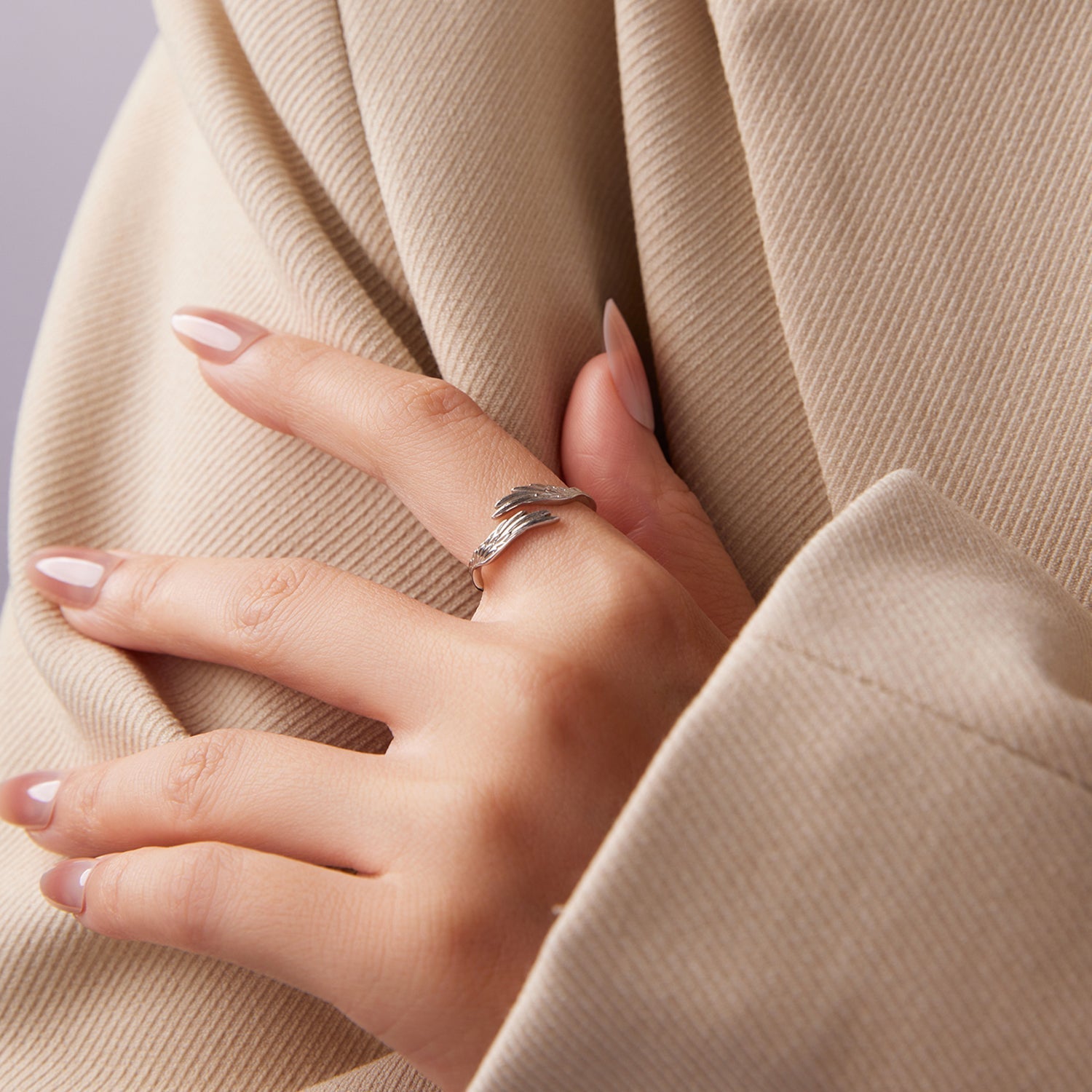 925 Sterling Silver White Gold Plated 0.2cm Ring for Women DestGlow