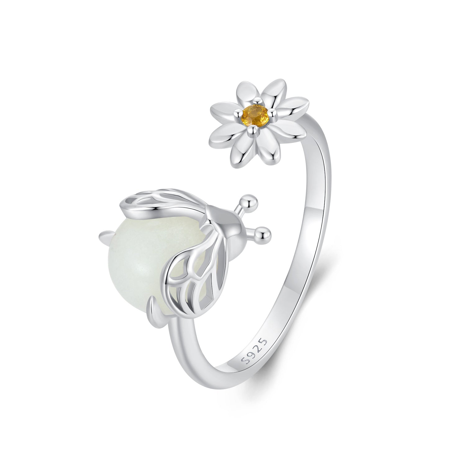 925 Sterling Silver Width 1.8mm Pavé Setting CZ Luminous Stone Ring DestGlow