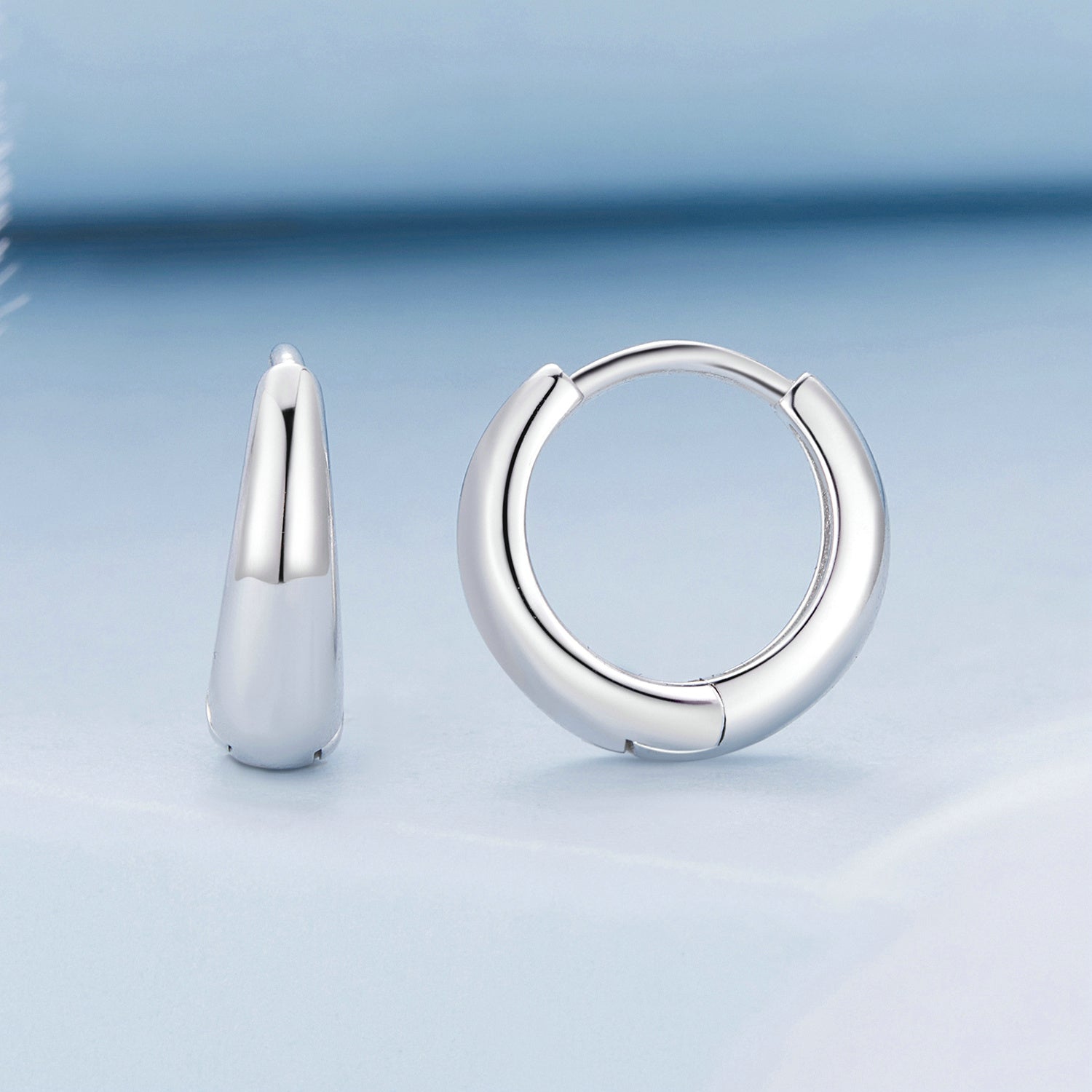 925 Sterling Silver 12*3mm Platinum Plated Earrings DestGlow
