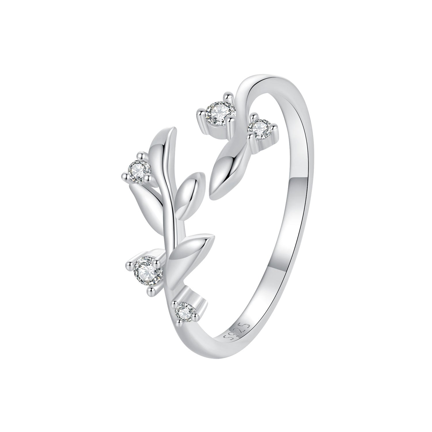 925 Sterling Silver Pave Setting CZ 1.5mm Ring DestGlow
