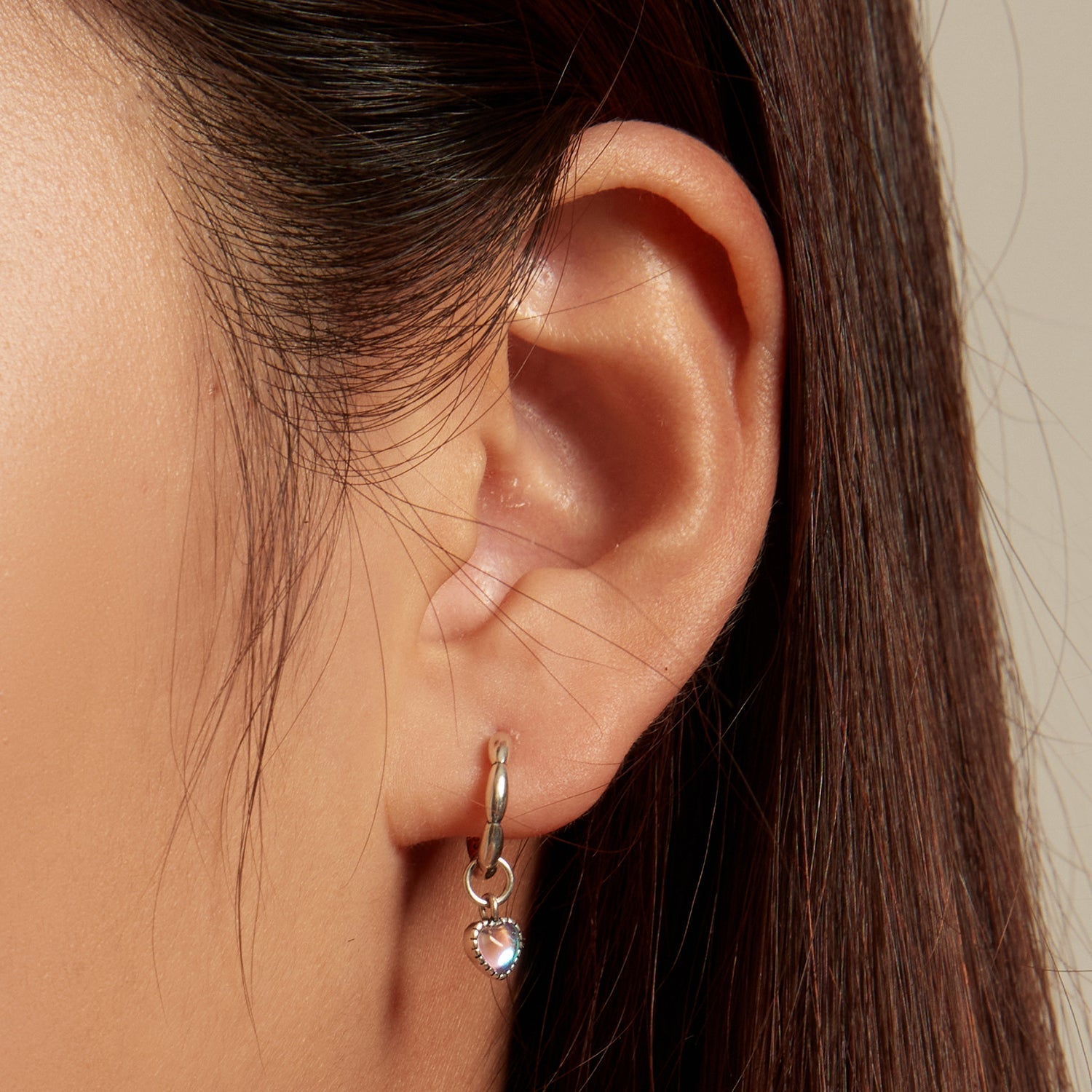 S925 Sterling Silver Earrings with Transparent Glass for Women DestGlow