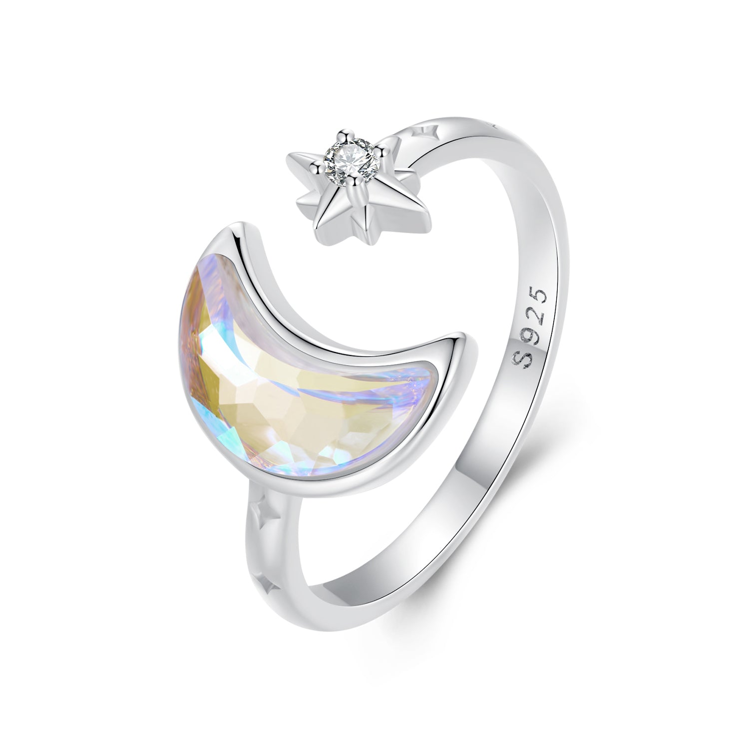 925 Sterling Silver Ring with Pavé Setting CZ in 1.9mm Width for Women DestGlow