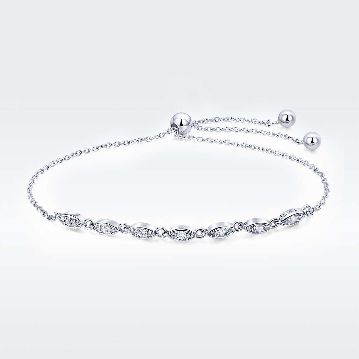 925 Sterling Silver Bracelet 22cm for Women DestGlow
