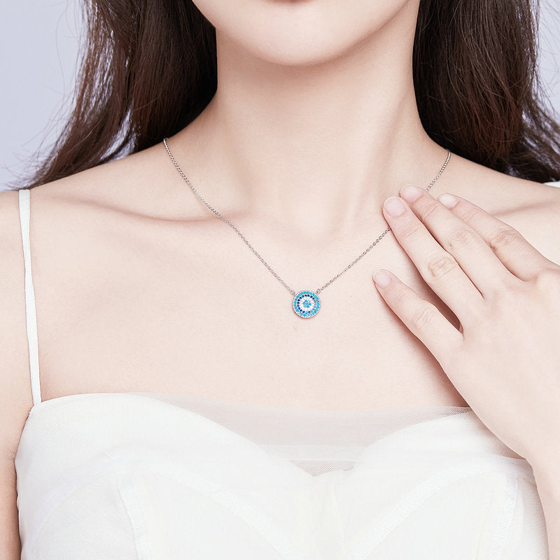 925 Sterling Silver Necklace 40+5cm Pendant 1.2*1.2cm for Women DestGlow