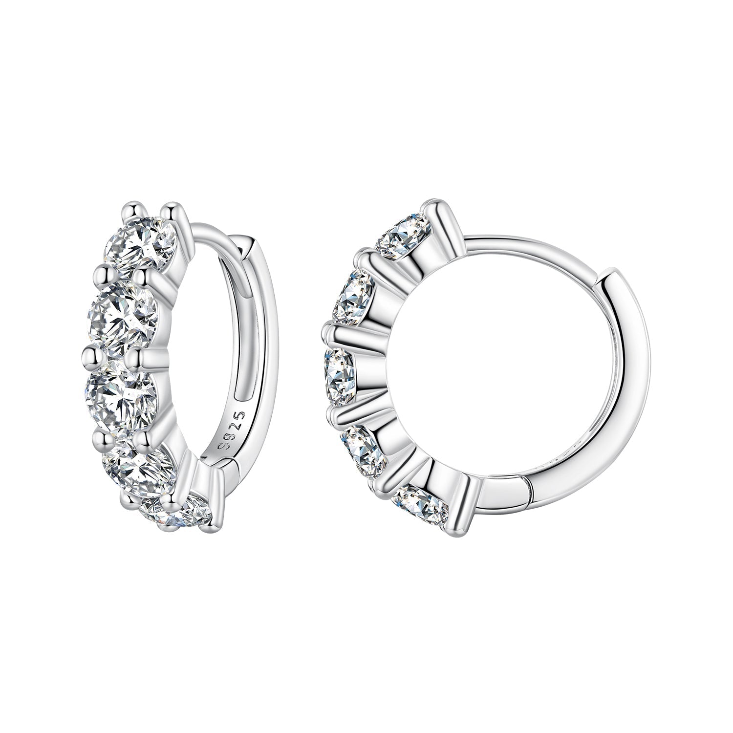 925 Sterling Silver 0.20 Carat Moissanite Earrings for Women DestGlow