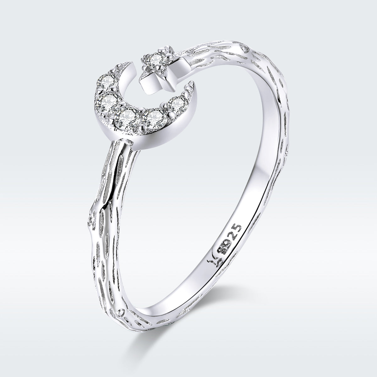 925 Sterling Silver Custom Ring with Pavé Setting CZ by Bids.com