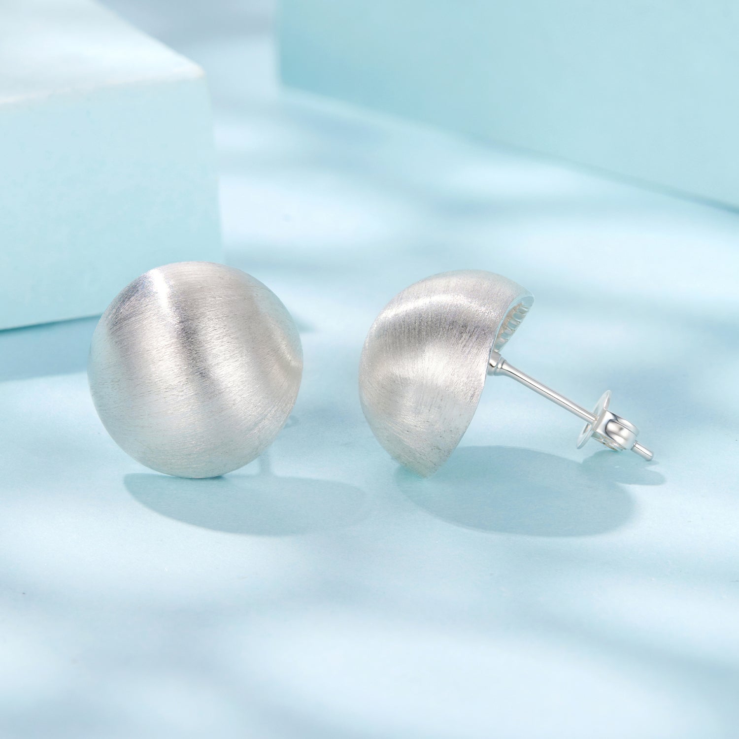 925 Sterling Silver 1.4cm White Gold Plated Earrings DestGlow