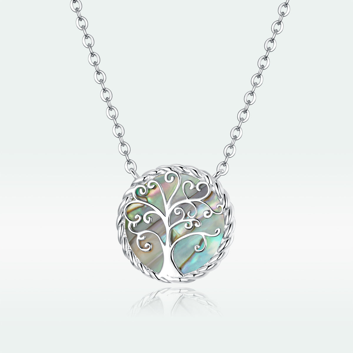 925 Sterling Silver Adjustable Mica Necklace for Women DestGlow