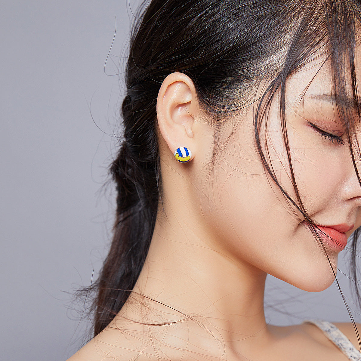 925 Sterling Silver Oxidized Enamel Earrings for Women DestGlow