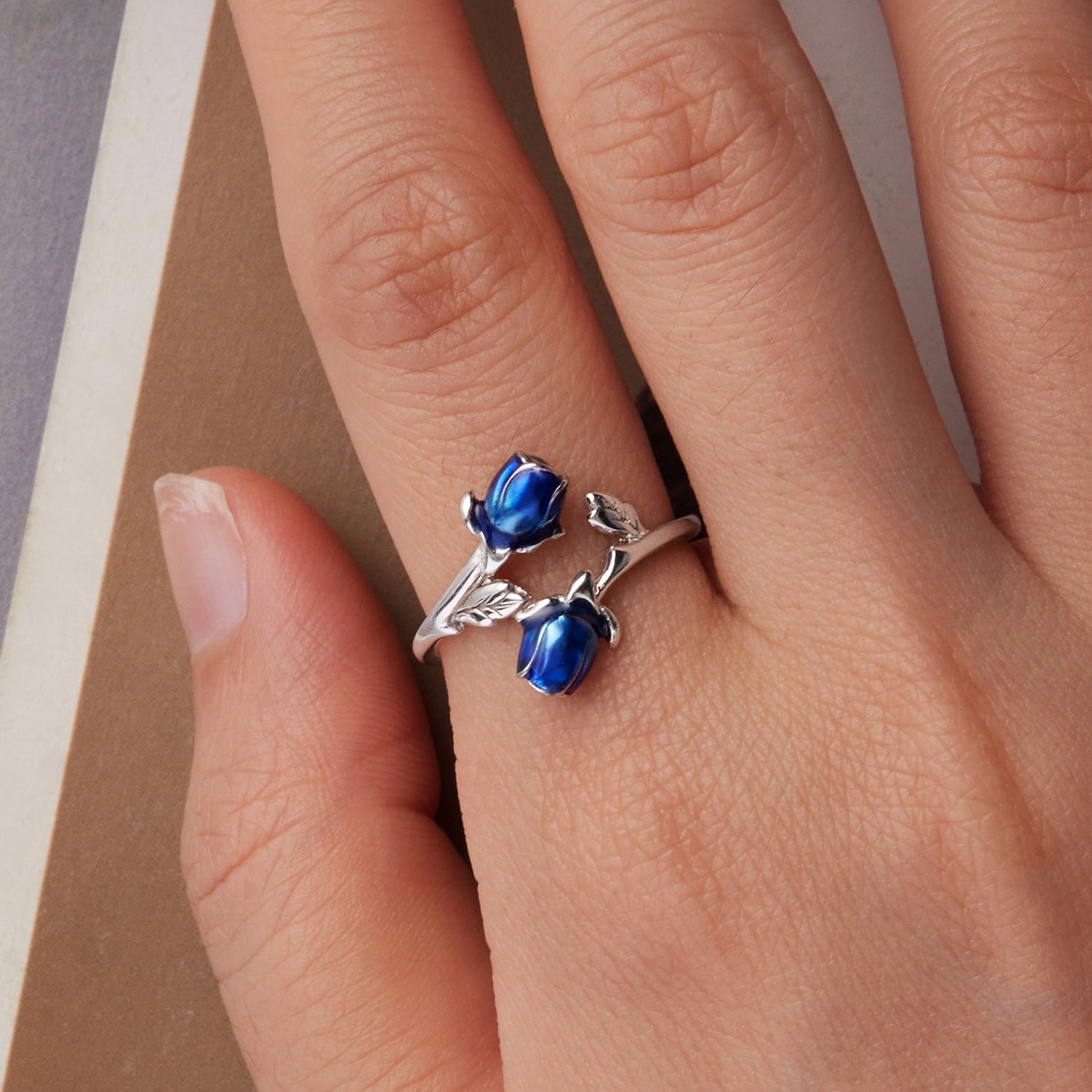925 Sterling Silver Enamel 0.15cm Ring for Women DestGlow
