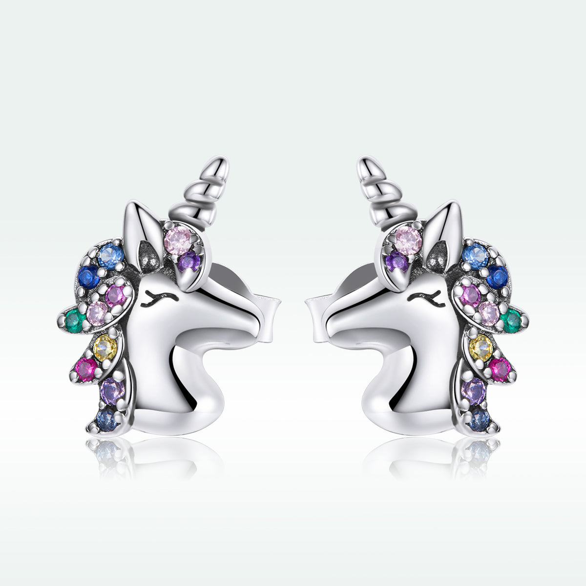 925 Sterling Silver Earrings with Pavé Setting CZ, Oxidized, 1.4x0.9cm for Women DestGlow