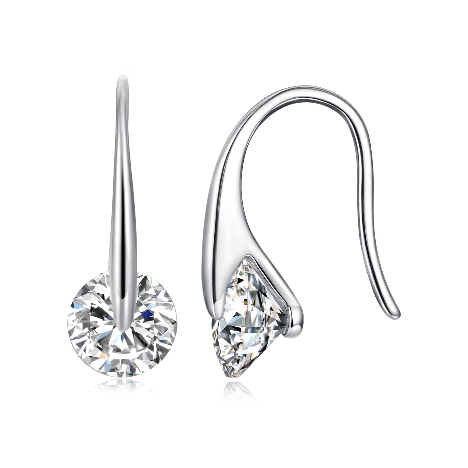 925 Sterling Silver Moissanite 1ct Earrings for Women DestGlow