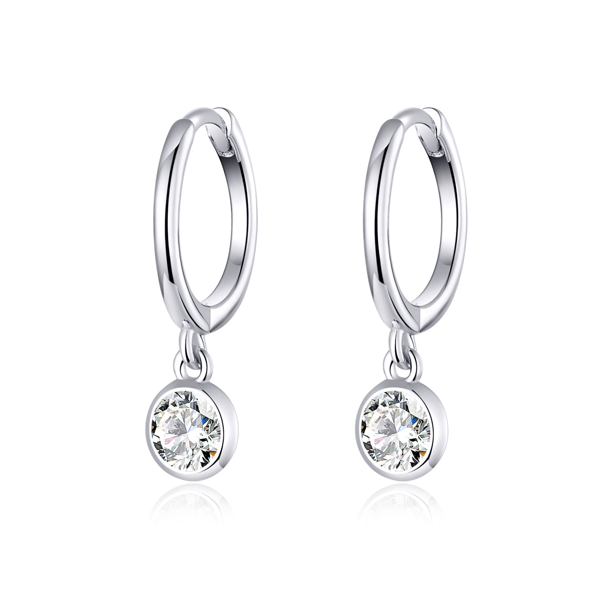 925 Sterling Silver Gold Plated Pavé Setting CZ Earrings for Women DestGlow