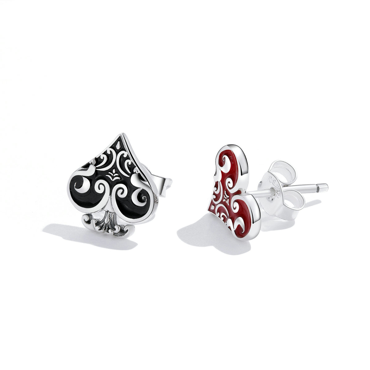 S925 Sterling Silver Oxidized Earrings with Enamel - Perfect for Any Occasion DestGlow