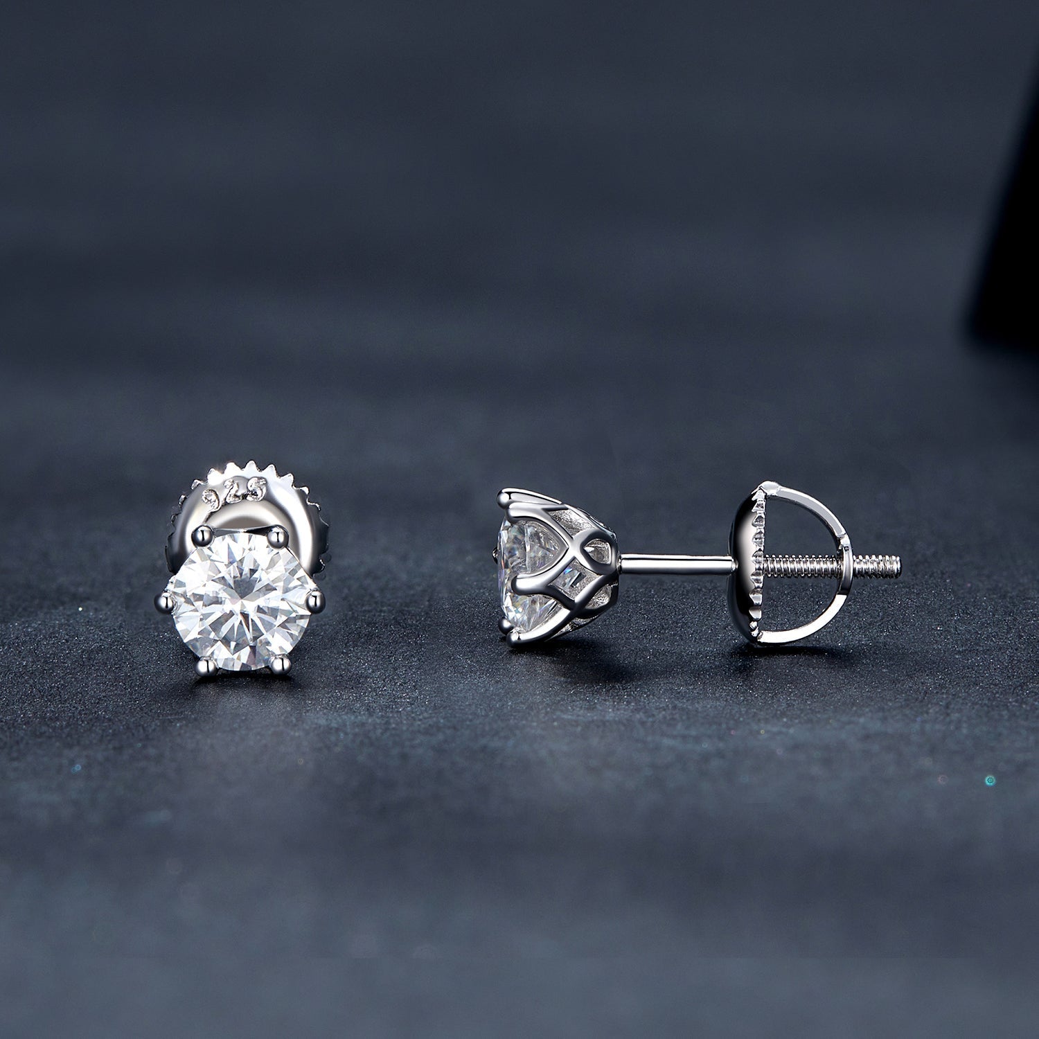 925 Sterling Silver Moissanite Earrings for Women DestGlow