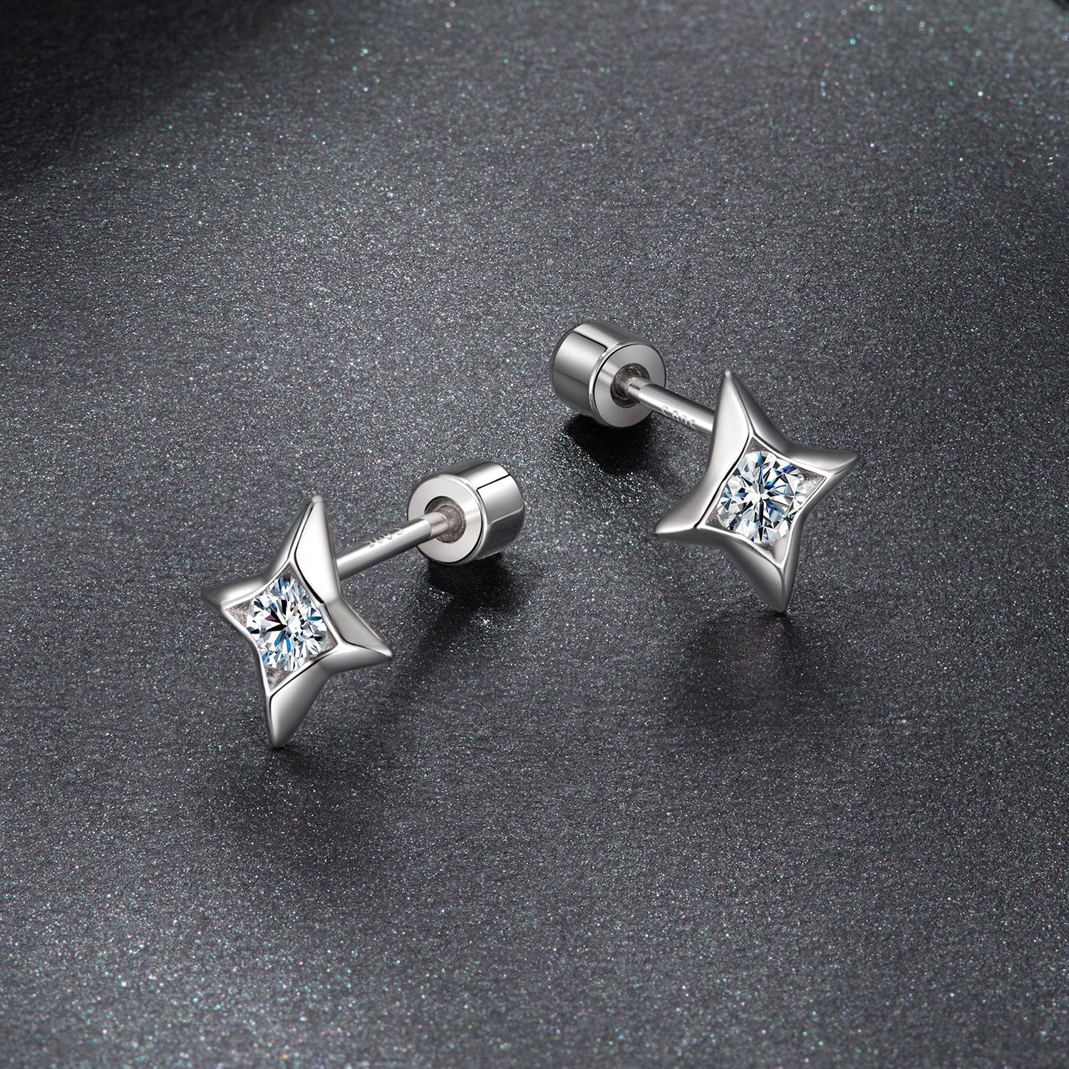 925 Sterling Silver Moissanite Earrings 0.8cm for Women DestGlow