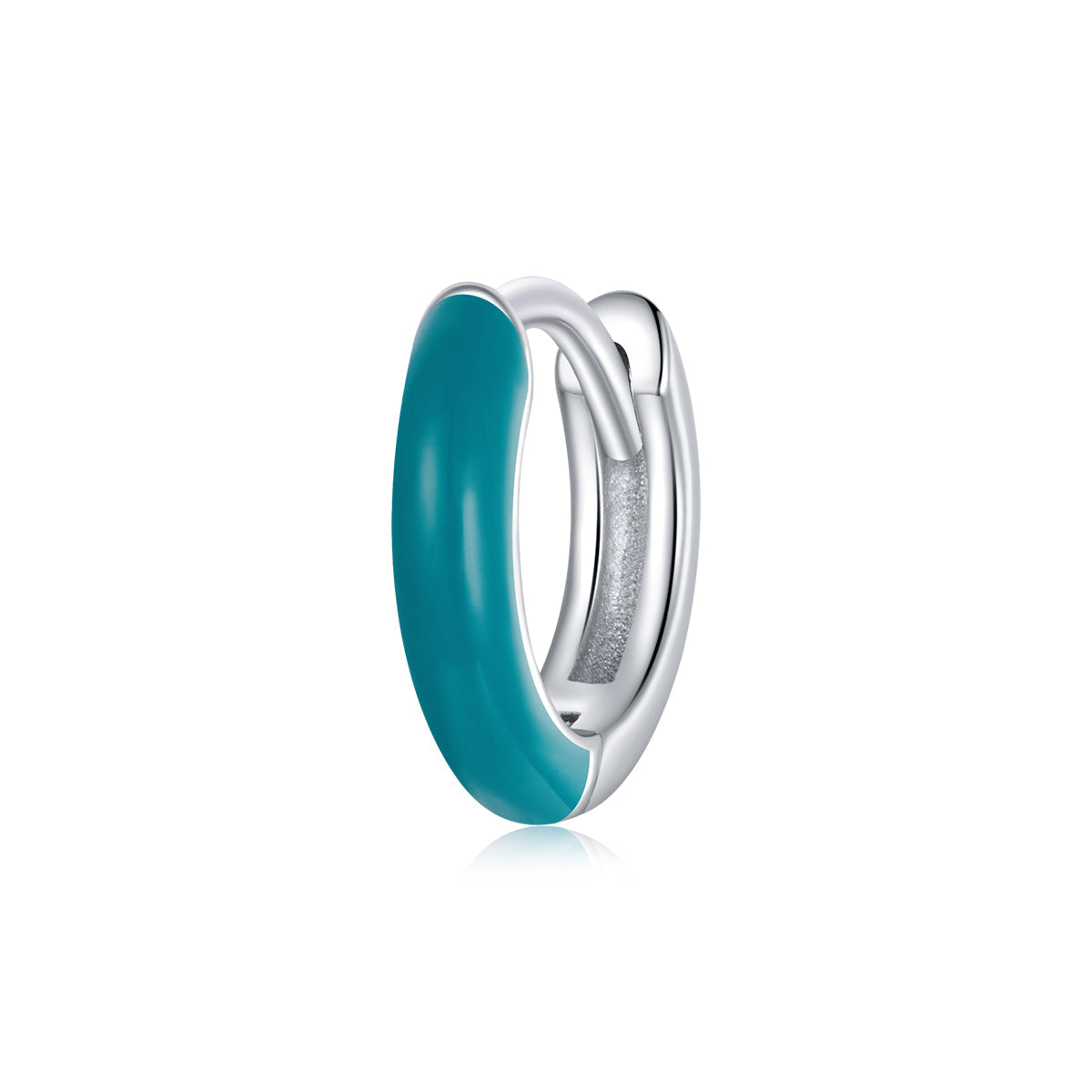 925 Sterling Silver Enamel Earrings 0.7cm for Women DestGlow